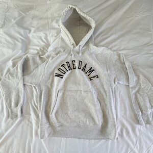 Notre Dame Champion Gray Hoodie Medium